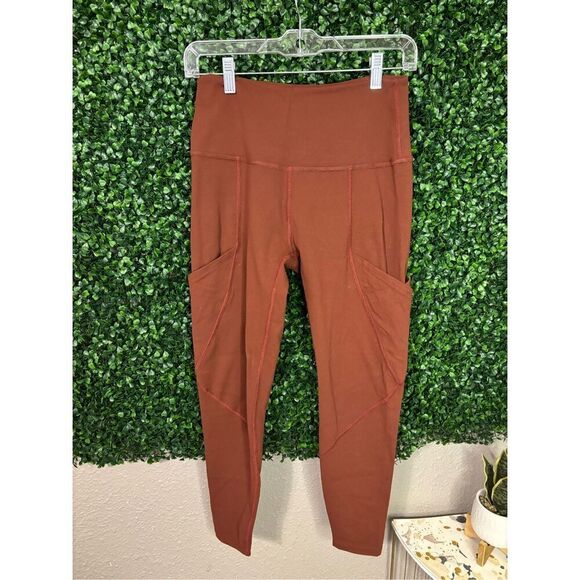 Beyond Yoga Rust Orange  High Rise Leggings Size Large - Picture 1 of 4